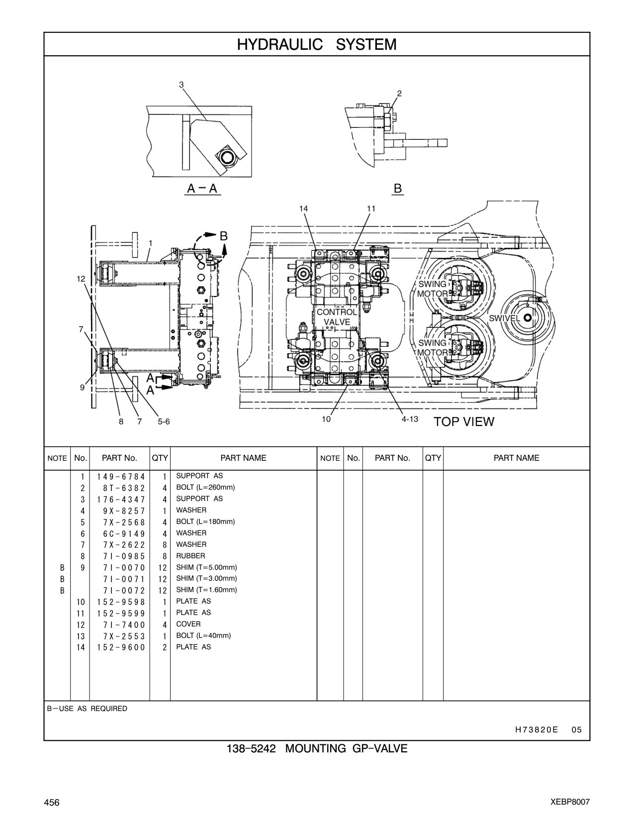 7I-7400 COVER CAT parts manual diagram