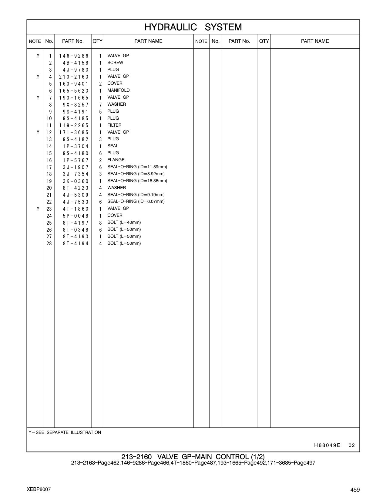 146-9286 VALVE GP CAT parts manual diagram