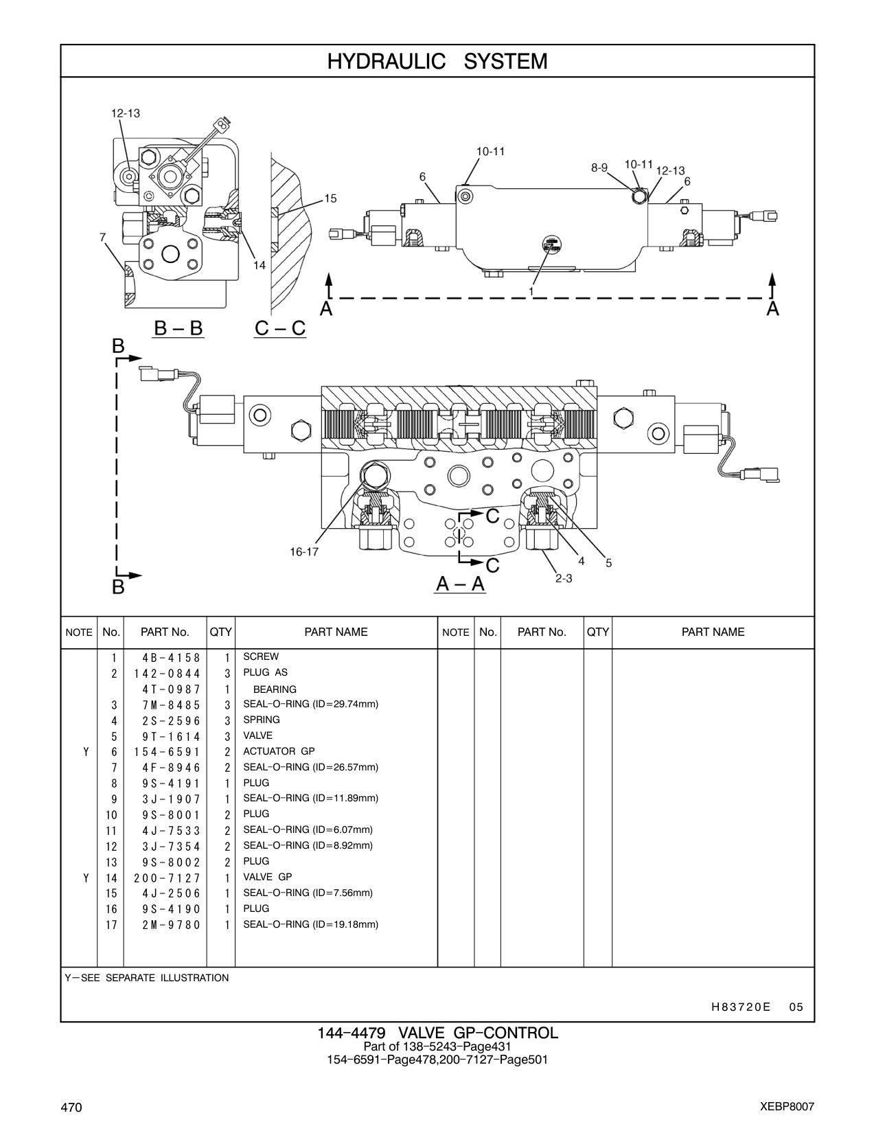 4J-2506 SEAL-O-RING (ID=7.56mm) CAT parts manual diagram