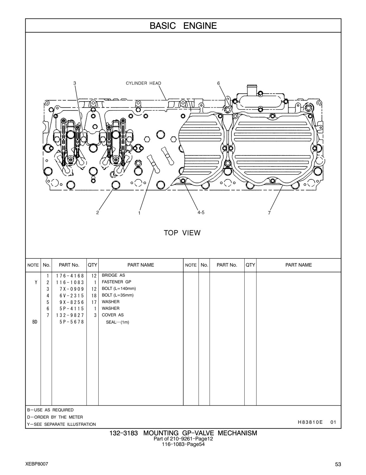 132-9827 COVER AS CAT parts manual diagram
