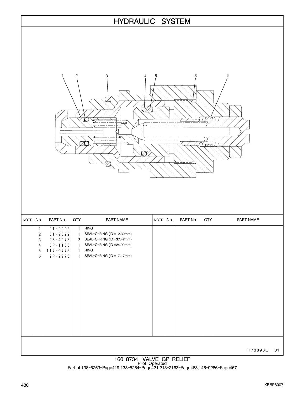 9T-9992 RING CAT parts manual diagram