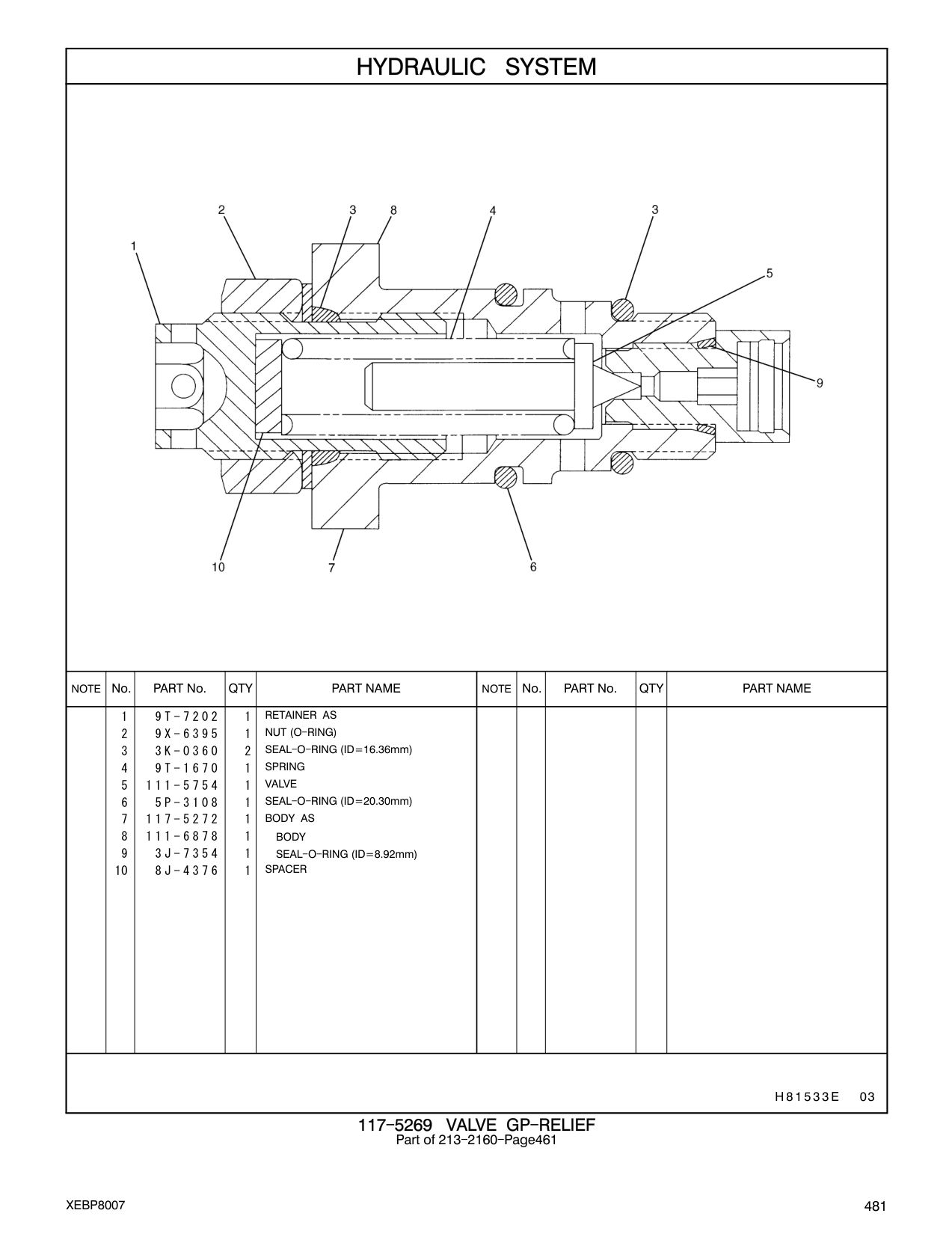 117-5272 BODY AS CAT parts manual diagram