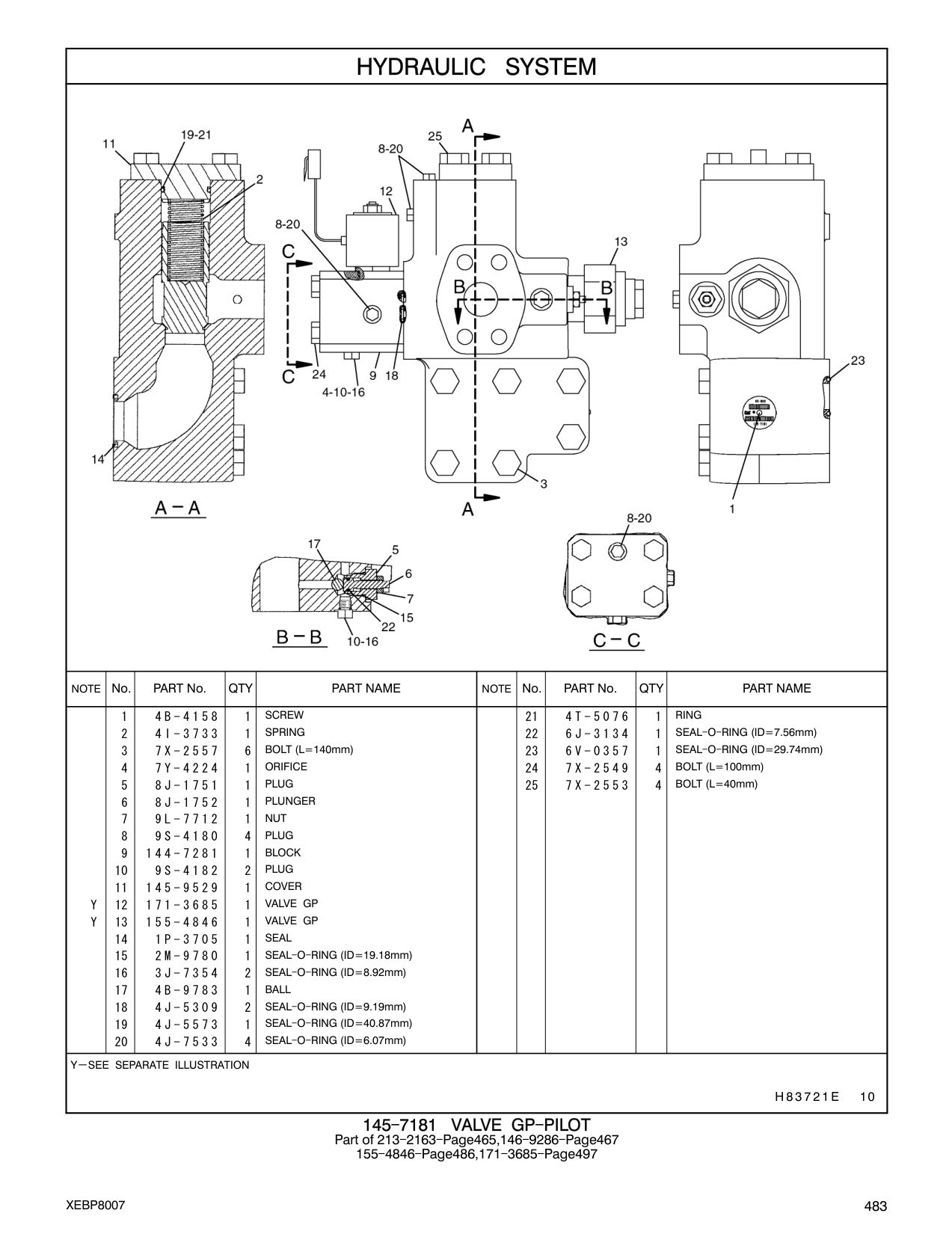 155-4846 VALVE GP CAT parts manual diagram