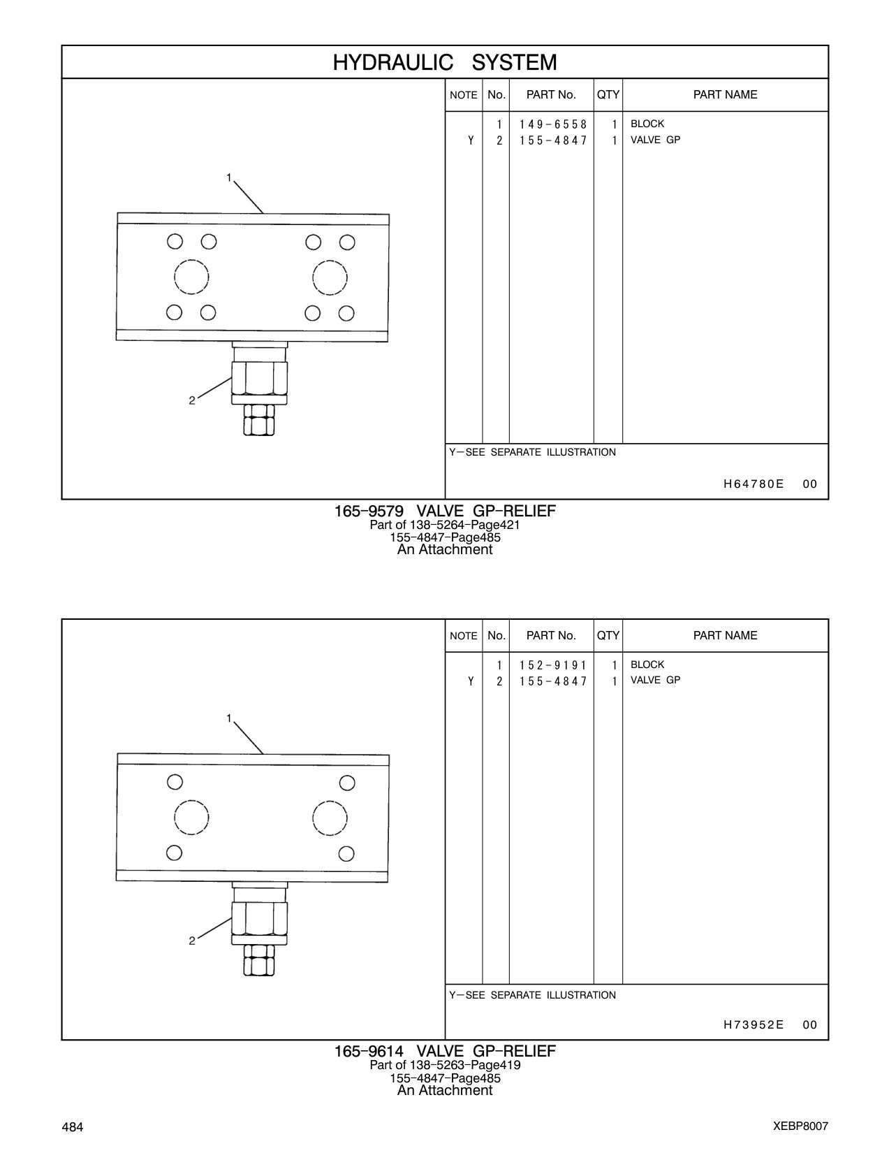 155-4847 VALVE GP CAT parts manual diagram