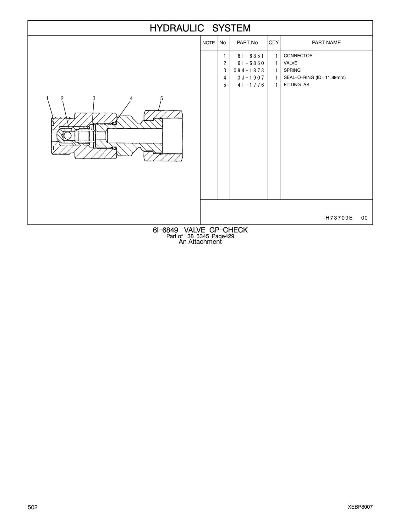 6I-6850 - VALVE