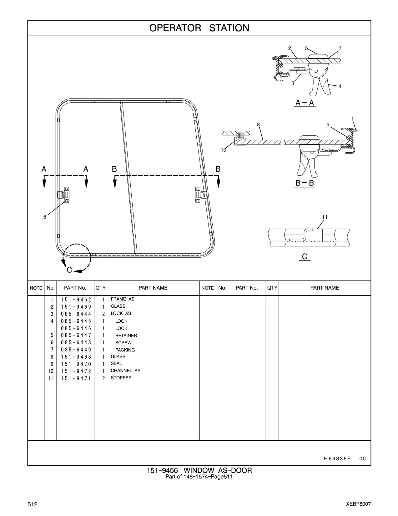 151-9472 CHANNEL AS CAT parts manual diagram