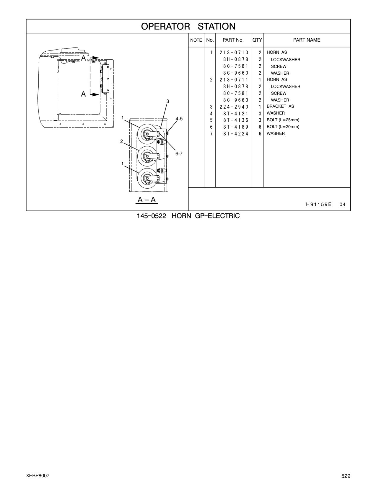 224-2940 BRACKET AS CAT parts manual diagram