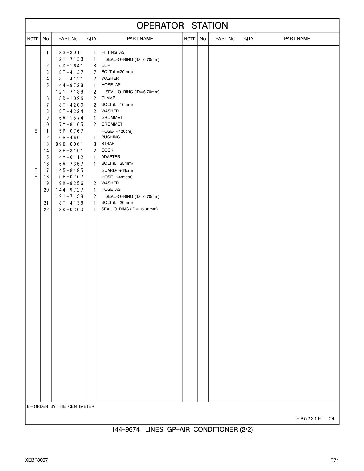 4Y-6112 ADAPTER CAT parts manual diagram