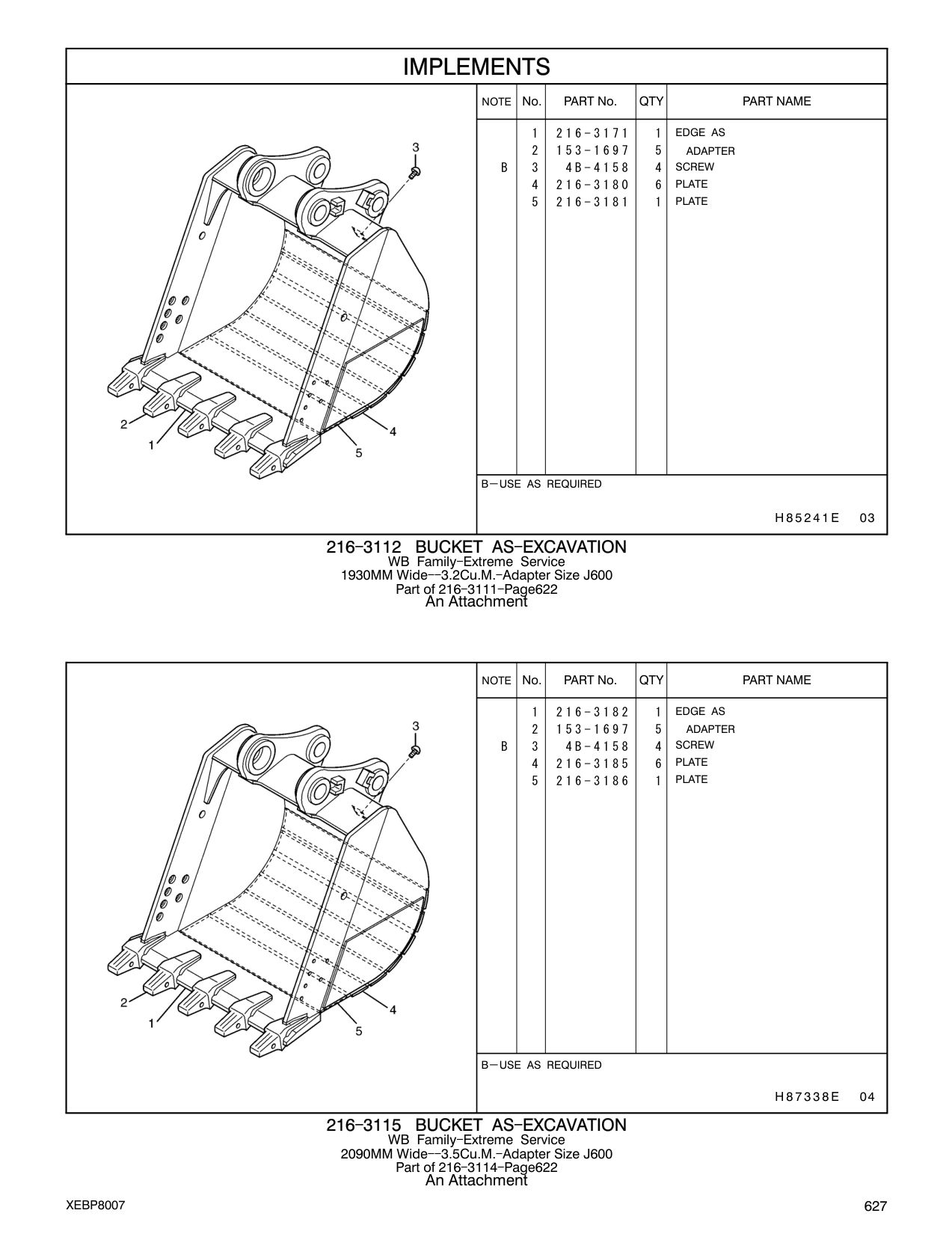 153-1697 ADAPTER CAT parts manual diagram