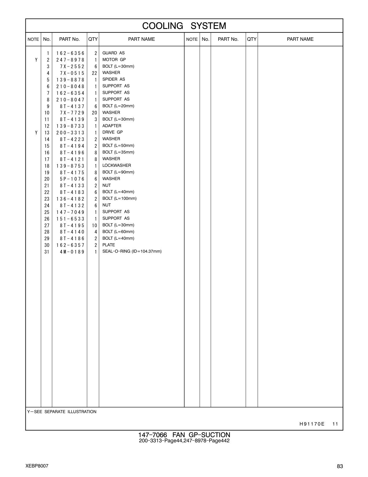 139-8878 SPIDER AS CAT parts manual diagram