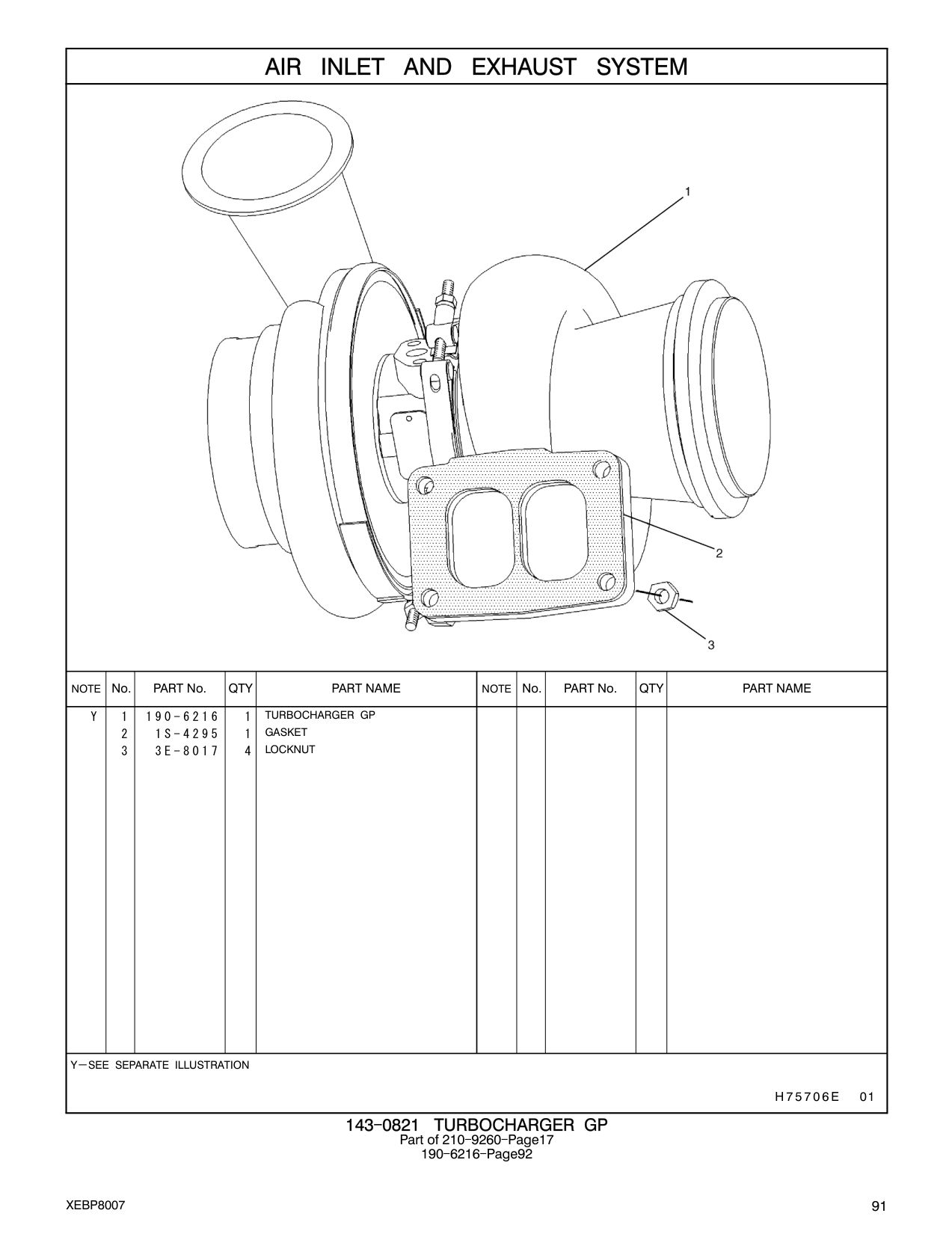 1S-4295 - GASKET (TURBOCHARGER)
