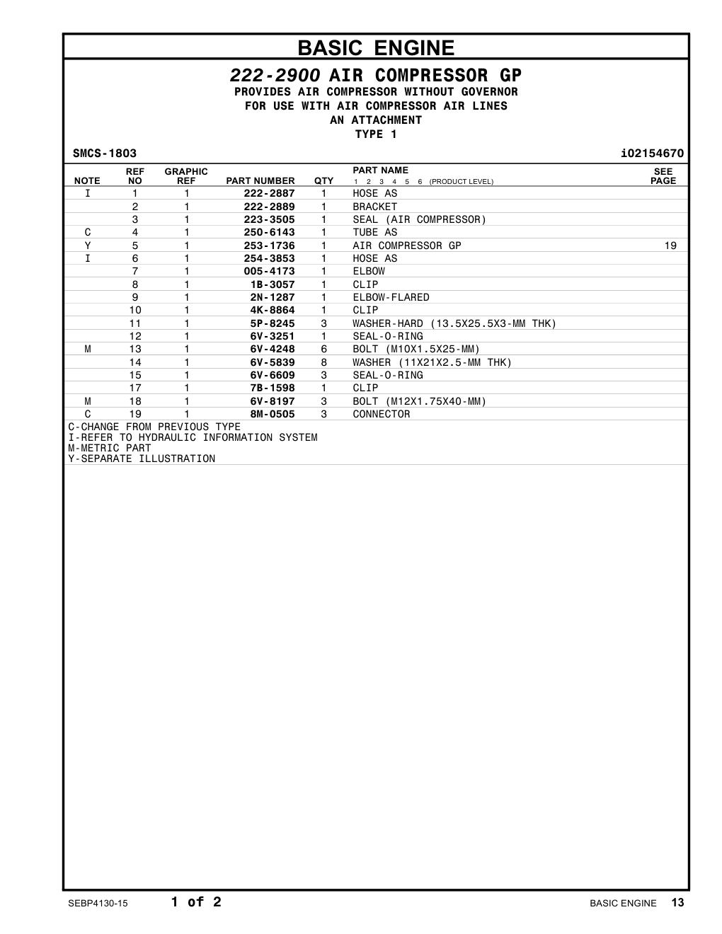 223-3505 SEAL CAT parts manual diagram
