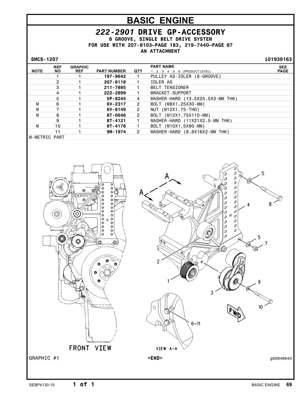 222-2899 BRACKET-SUPPORT CAT parts manual diagram