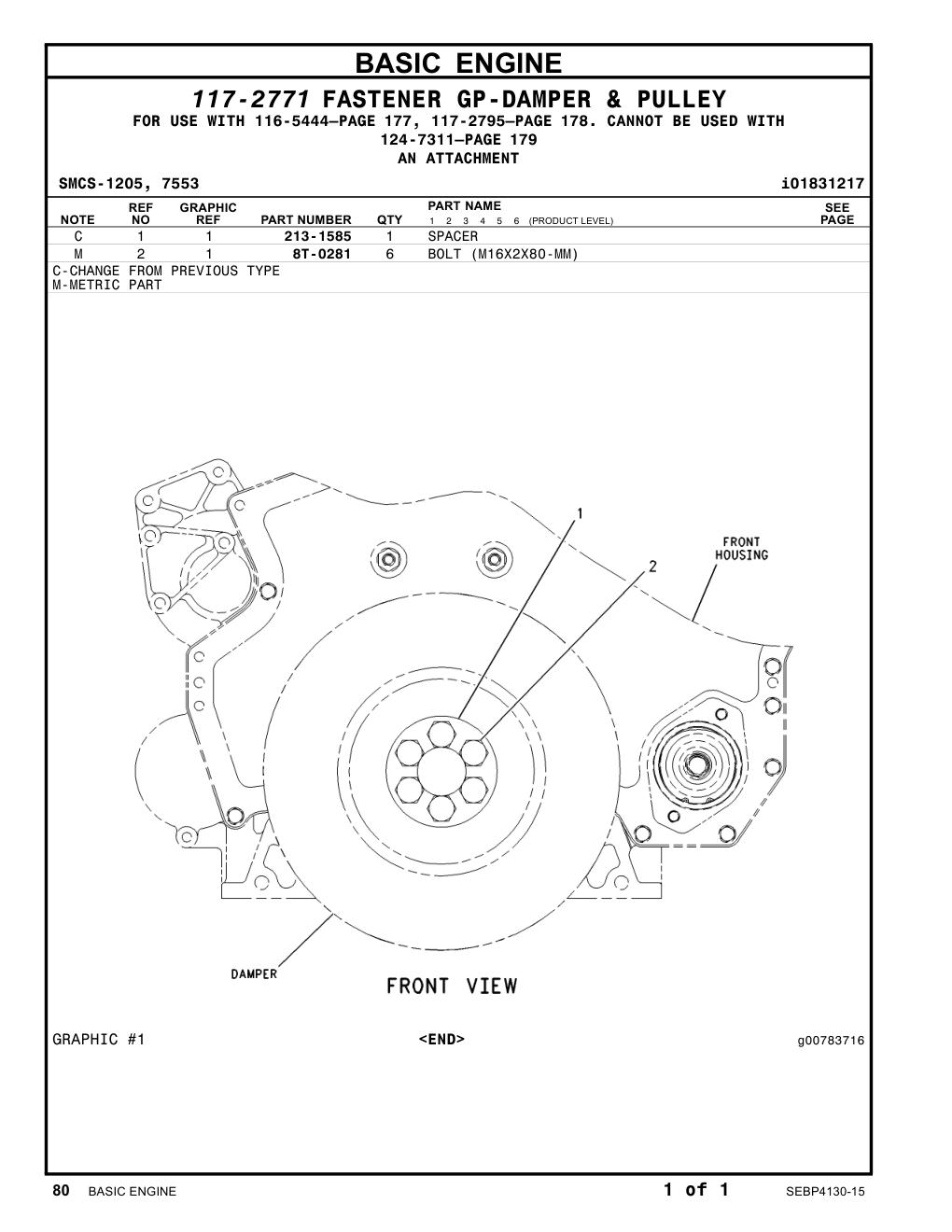 8T-0281 - BOLT (M16X2X80-MM)