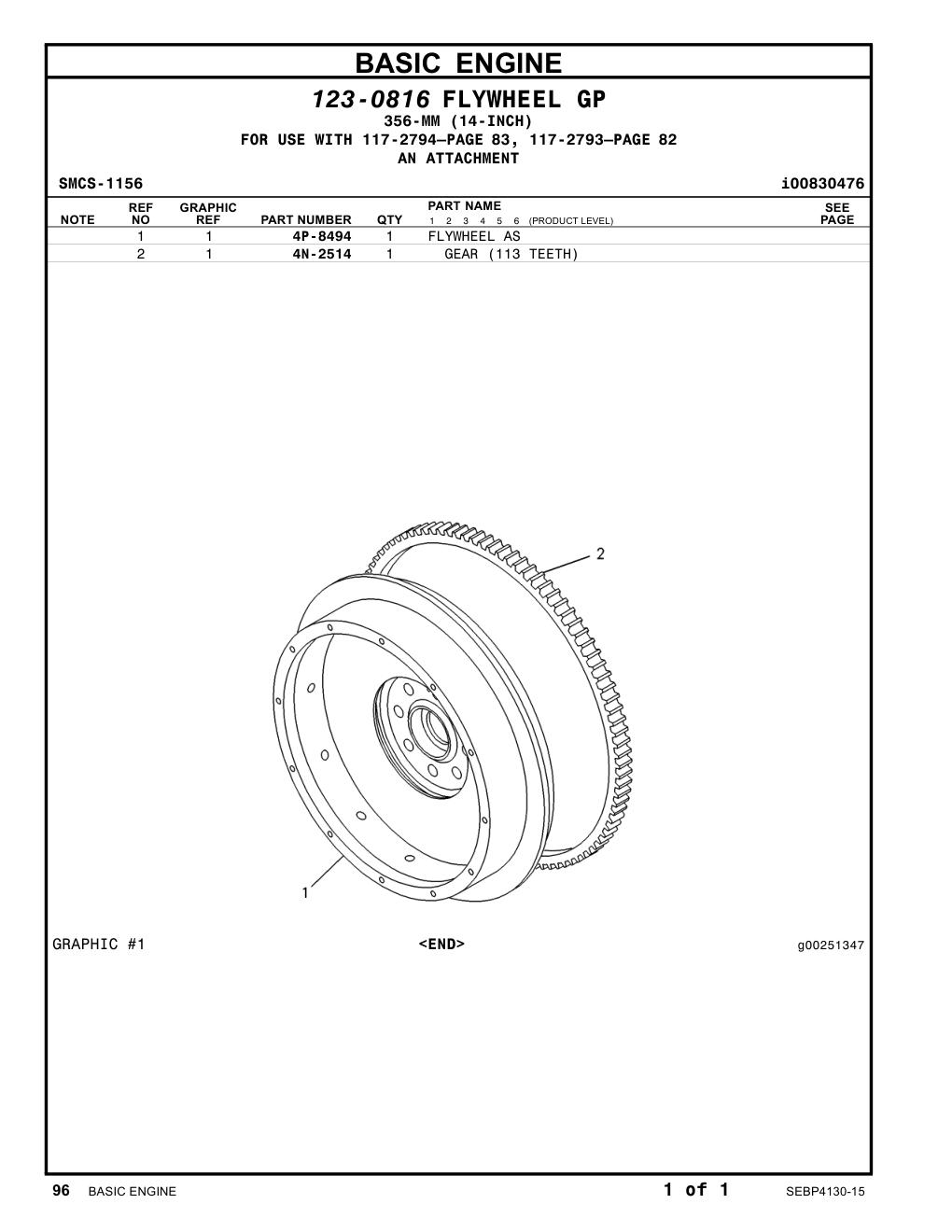 4P-8494 - FLYWHEEL AS