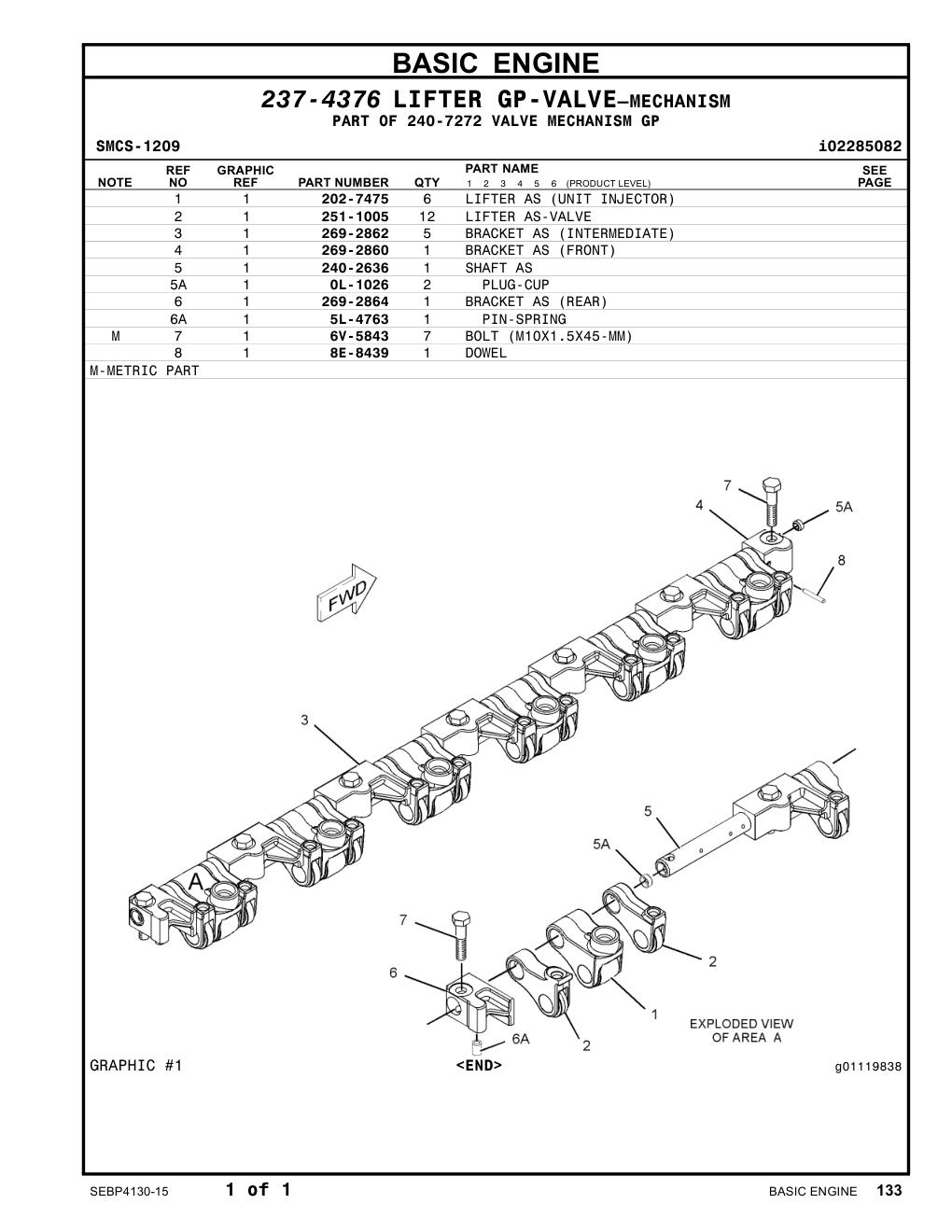 269-2860 BRACKET AS (FRONT) CAT parts manual diagram
