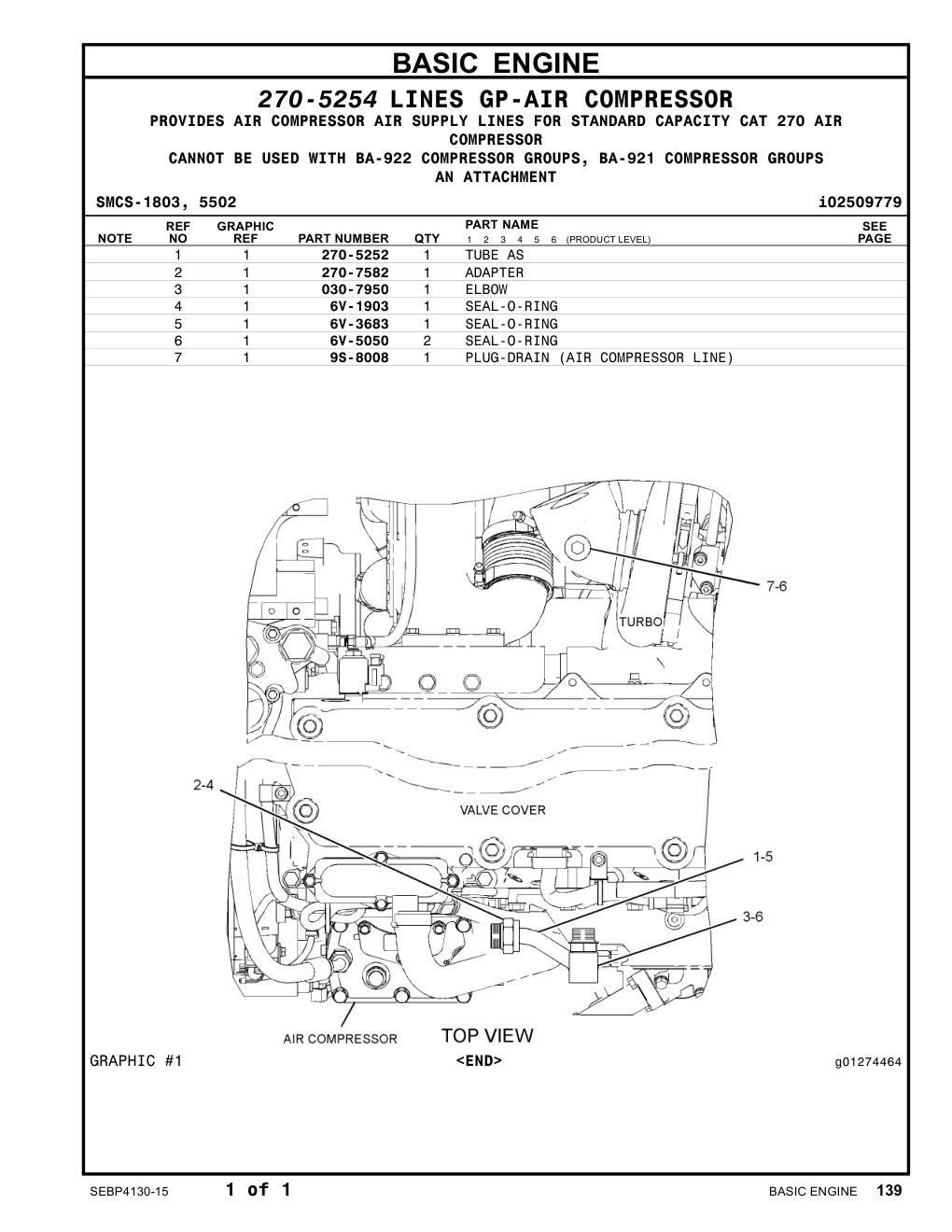 270-7582 ADAPTER CAT parts manual diagram