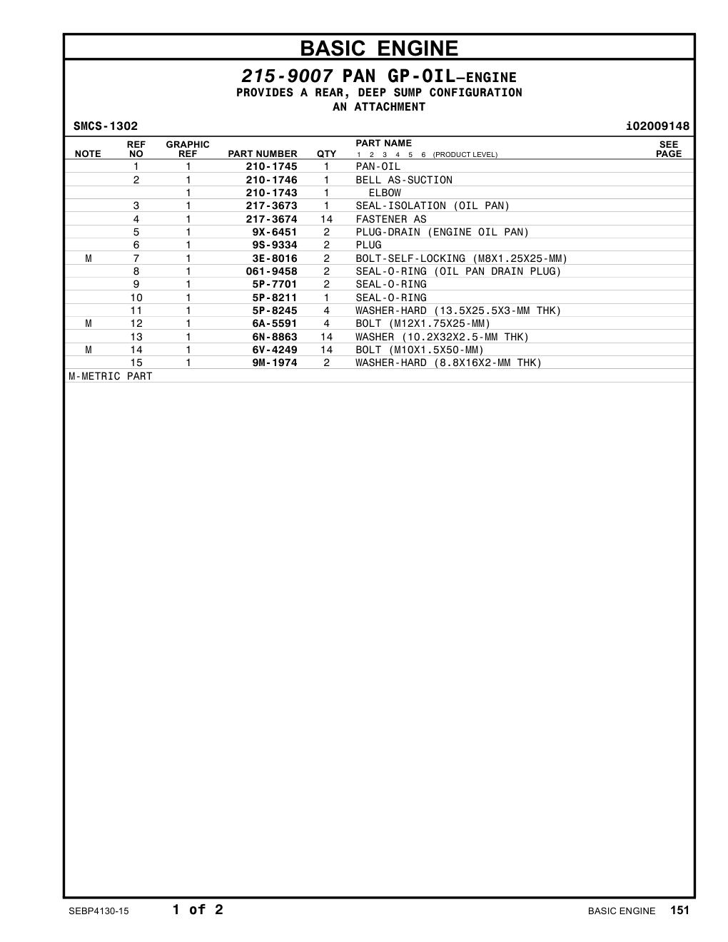 210-1746 BELL AS-SUCTION CAT parts manual diagram