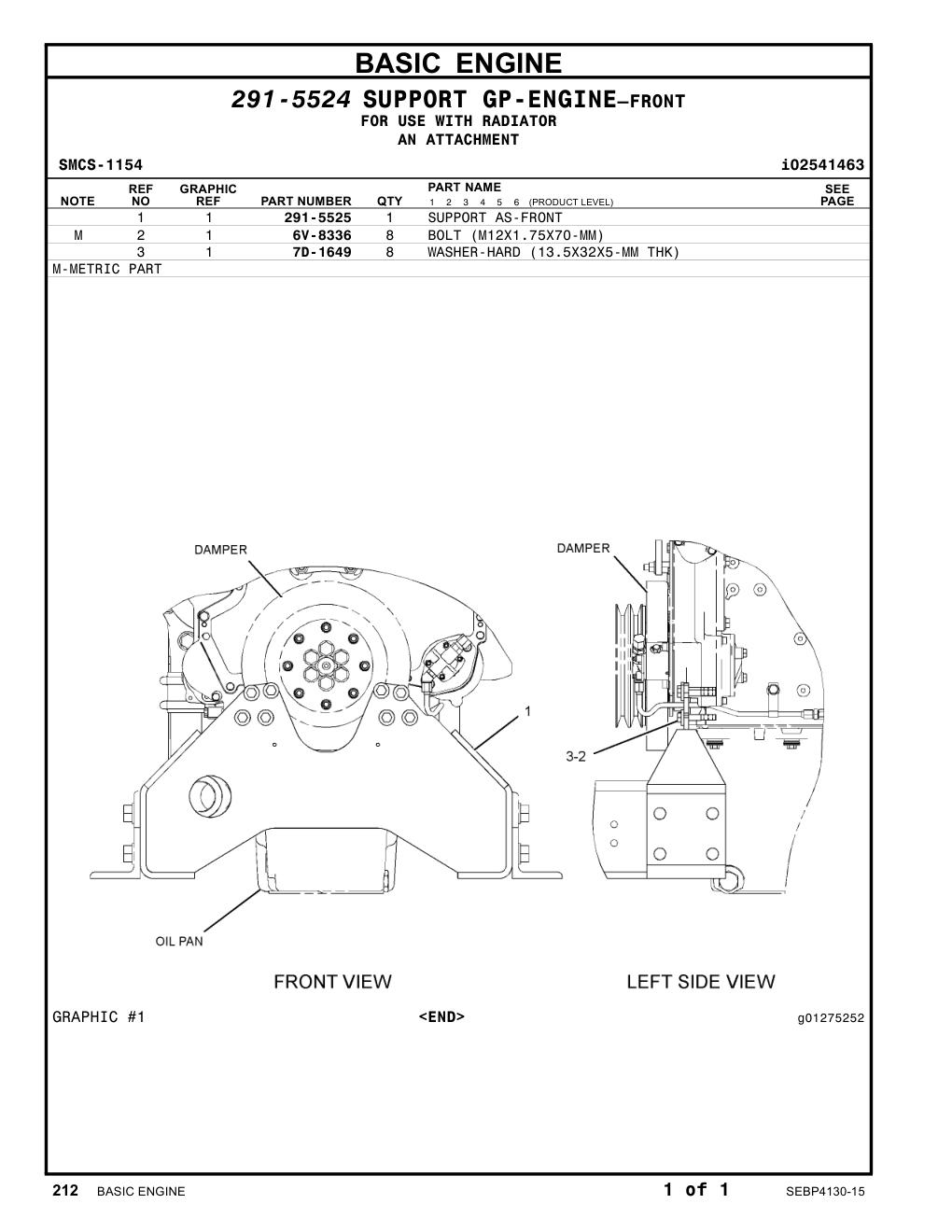 291-5525 - SUPPORT AS-FRONT