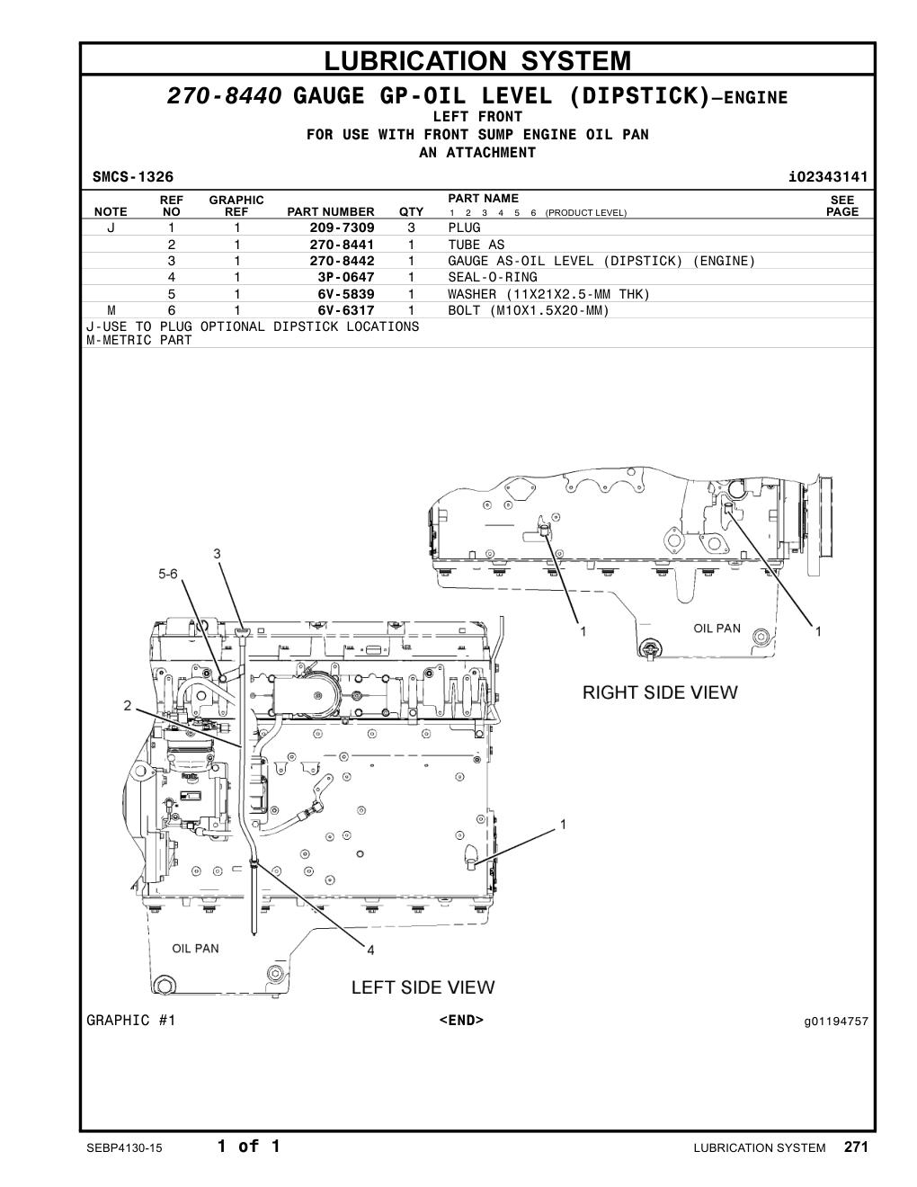 270-8441 TUBE AS CAT parts manual diagram