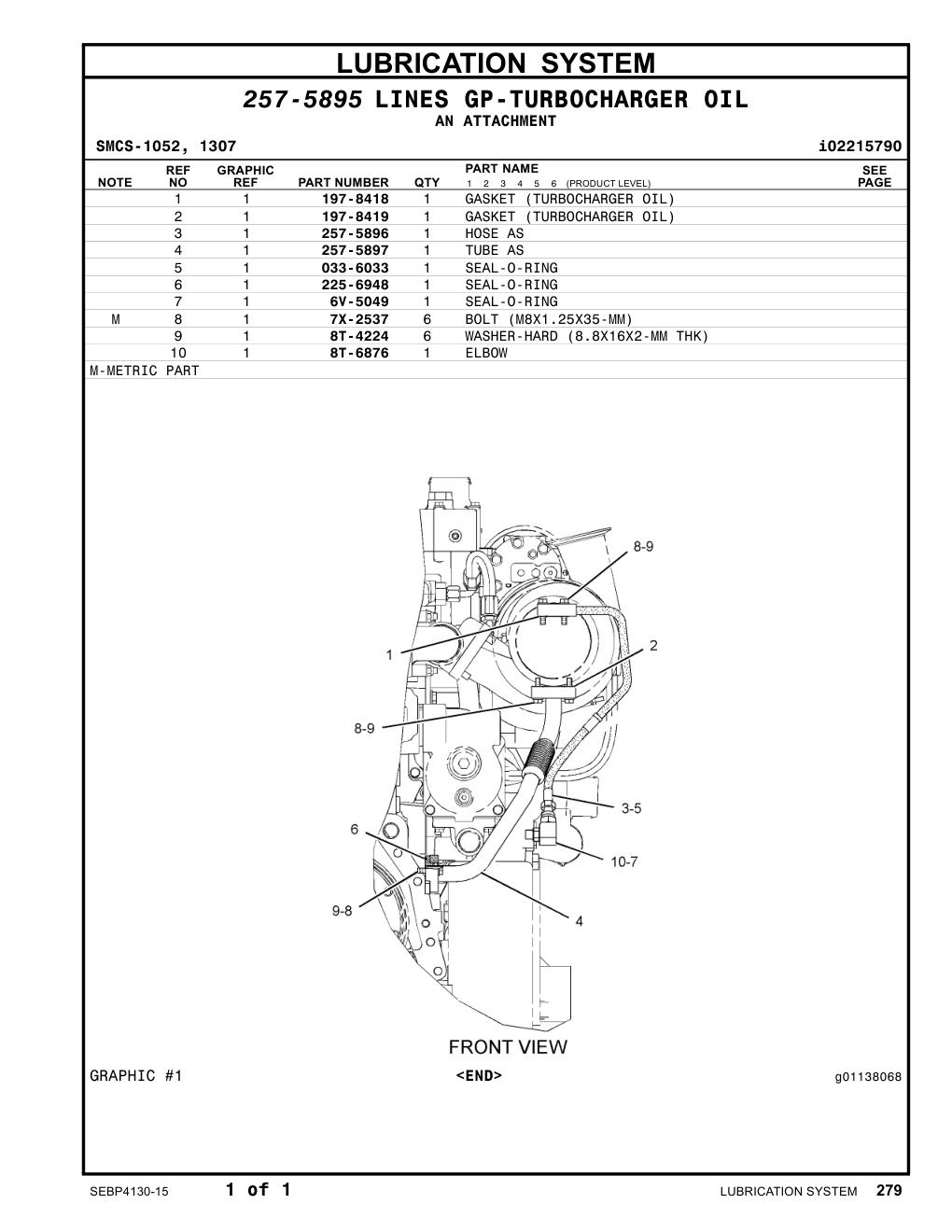 257-5897 TUBE AS CAT parts manual diagram
