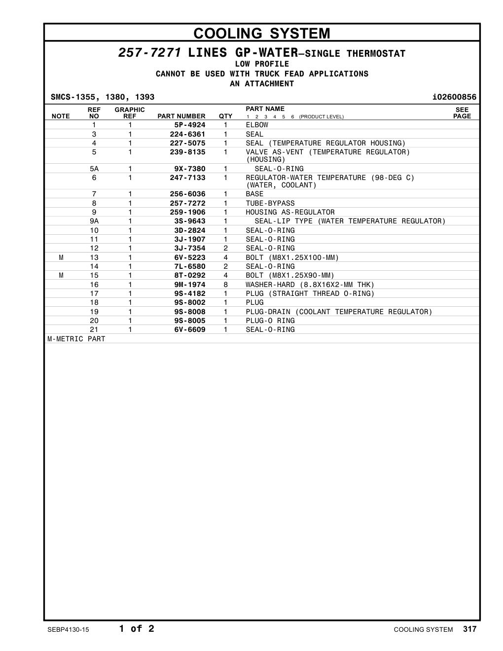 256-6036 BASE CAT parts manual diagram