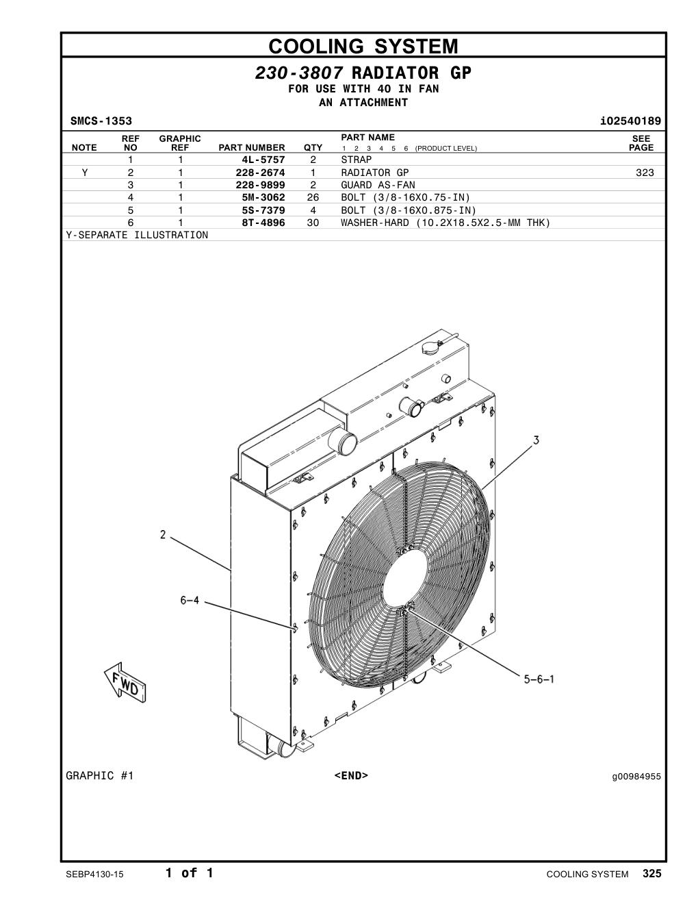 228-9899 GUARD AS-FAN CAT parts manual diagram