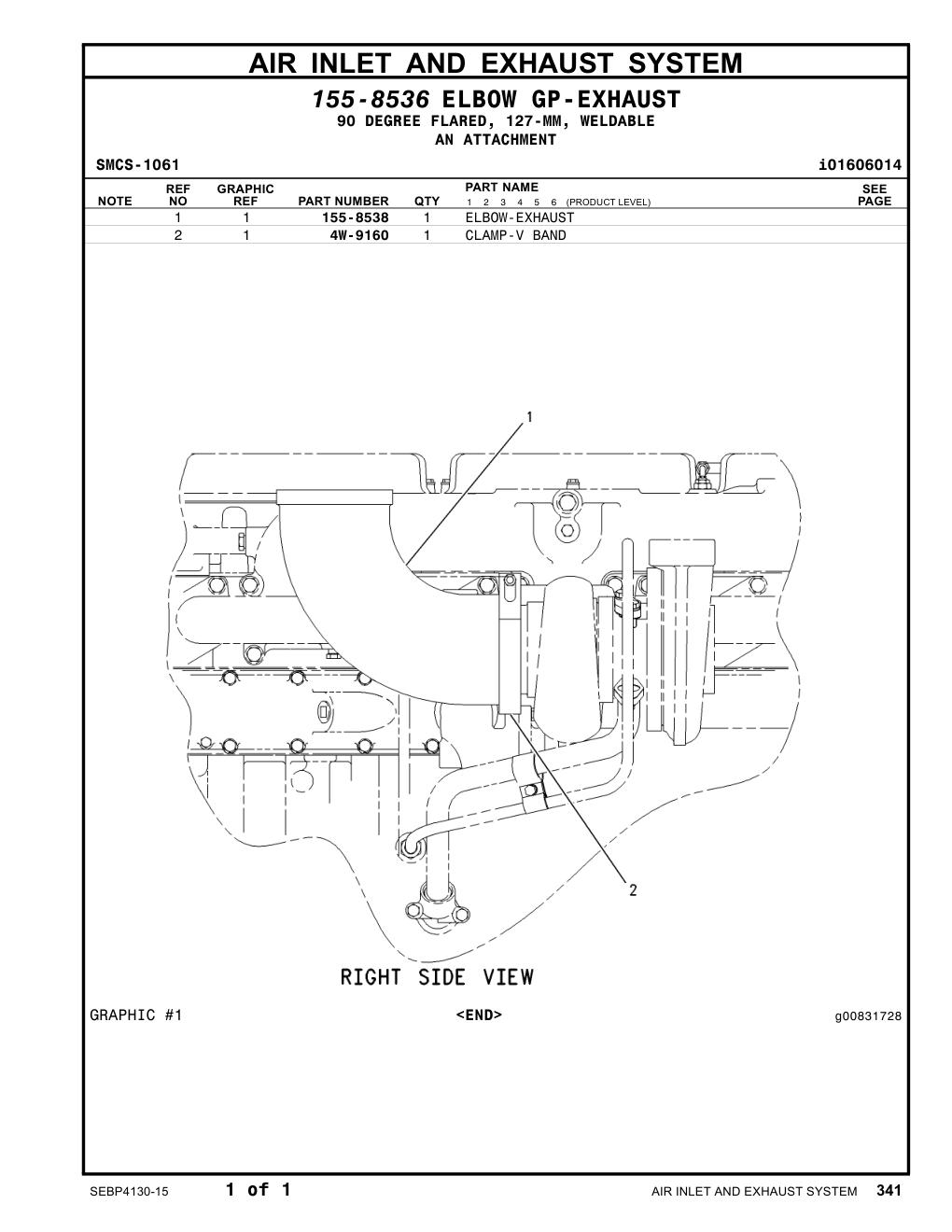 155-8538 - ELBOW-EXHAUST