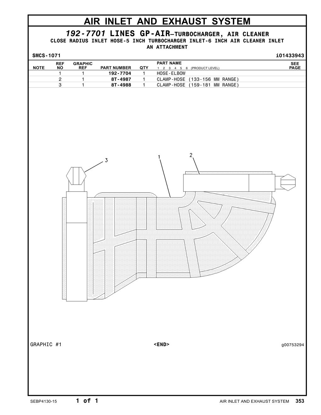 192-7704 HOSE-ELBOW CAT parts manual diagram