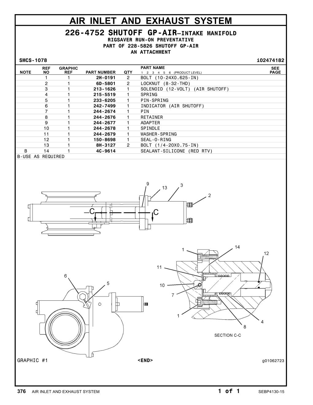 4C-9614 SEALANT-SILICONE (RED RTV) CAT parts manual diagram