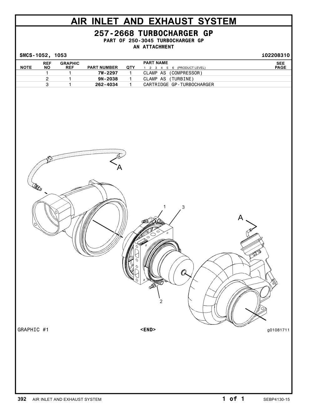 262-4034 - CARTRIDGE GP-TURBOCHARGER