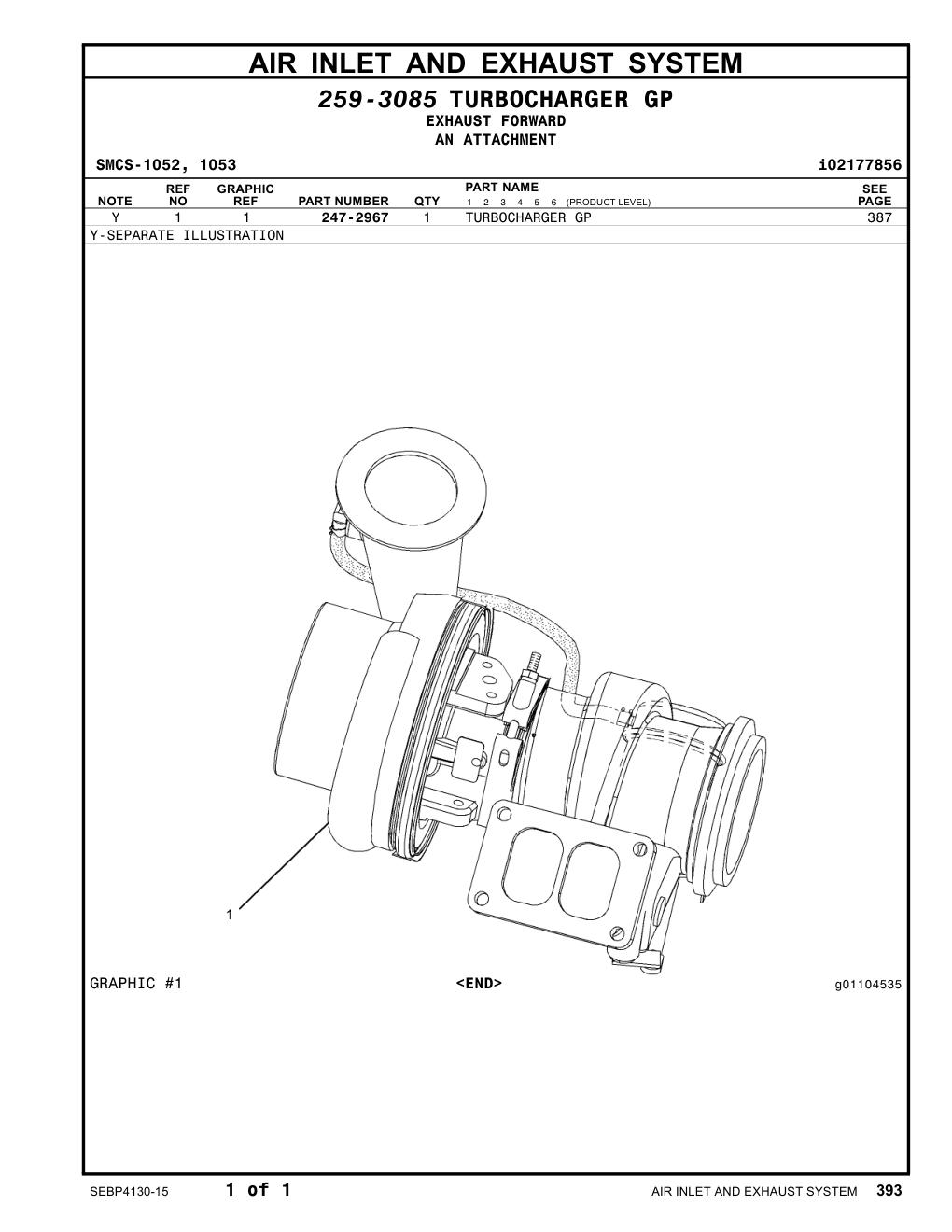 247-2967 - TURBOCHARGER GP