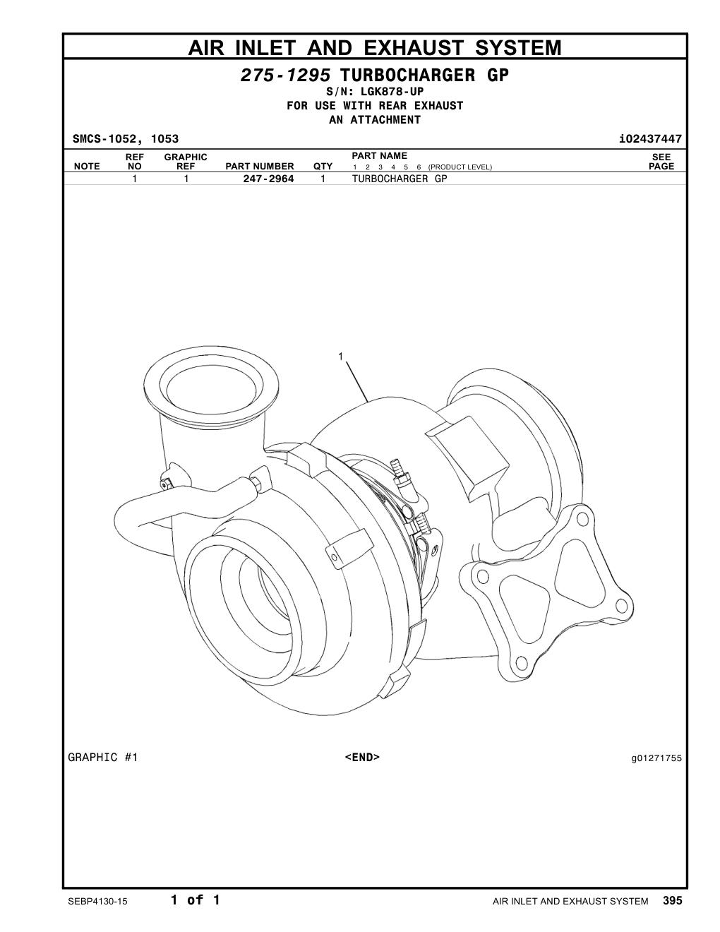 247-2964 - TURBOCHARGER GP
