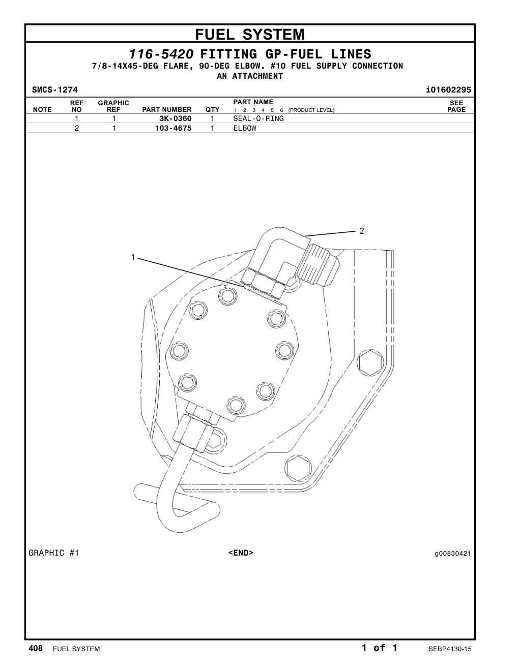103-4675 ELBOW CAT parts manual diagram
