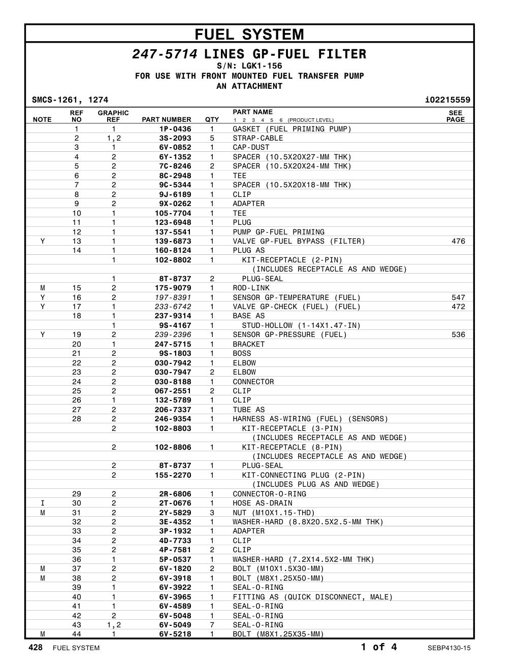 9J-6189 CLIP · S/N LGK1-156 CAT parts manual diagram