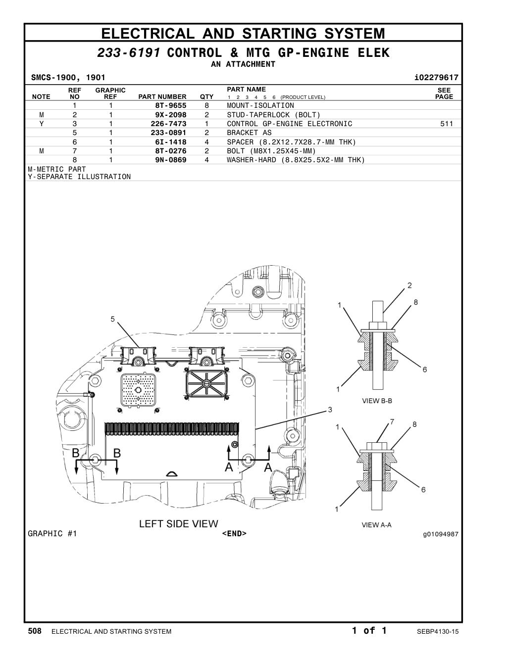 226-7473 CONTROL GP-ENGINE ELECTRONIC CAT parts manual diagram
