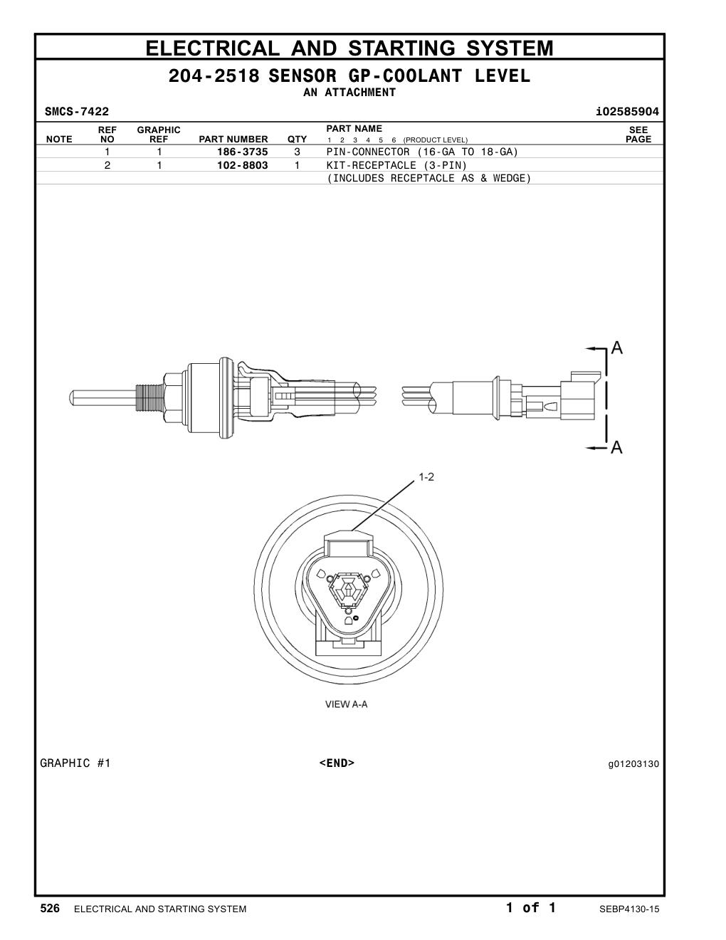 186-3735 - PIN-CONNECTOR (16-GA TO 18-GA)