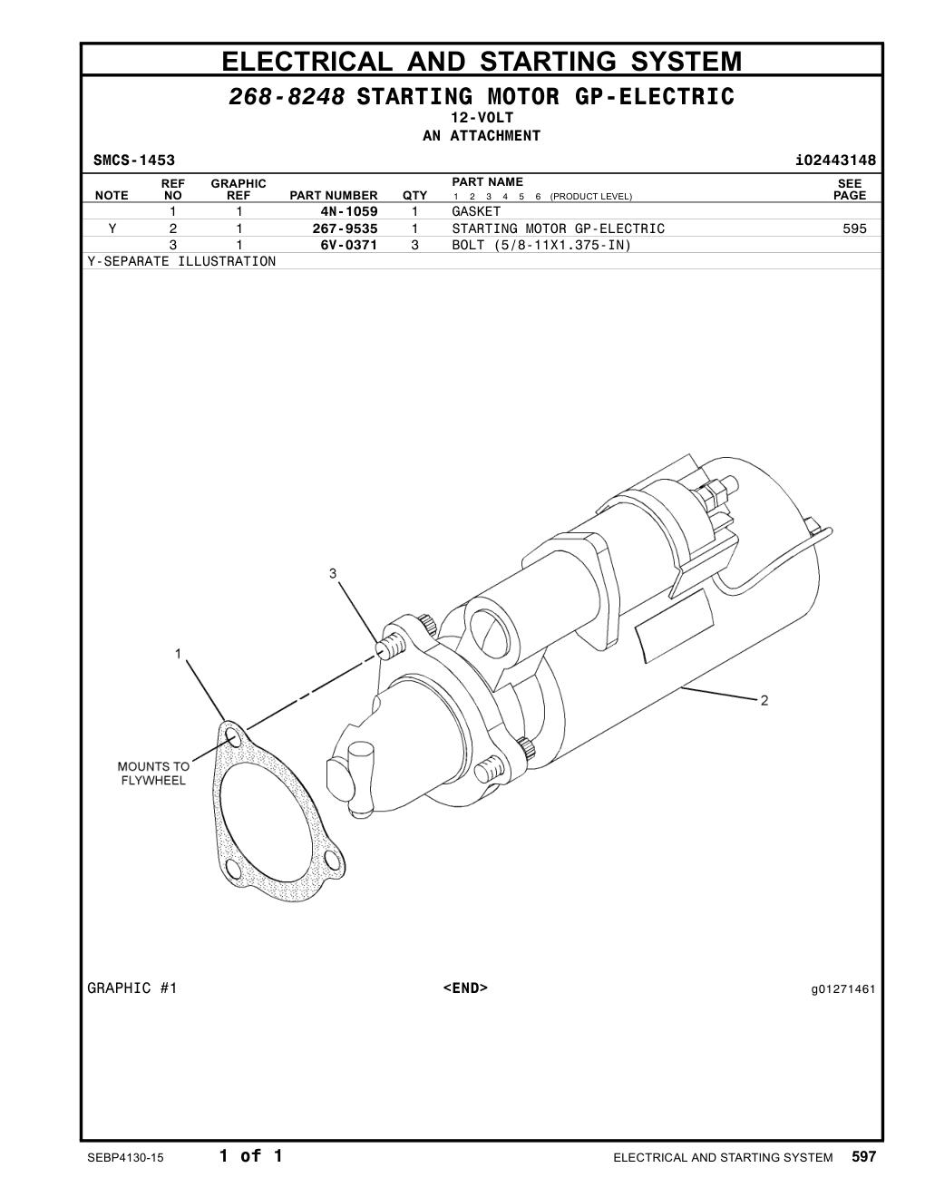 6V-0371 BOLT (5/8-11X1.375-IN) CAT parts manual diagram