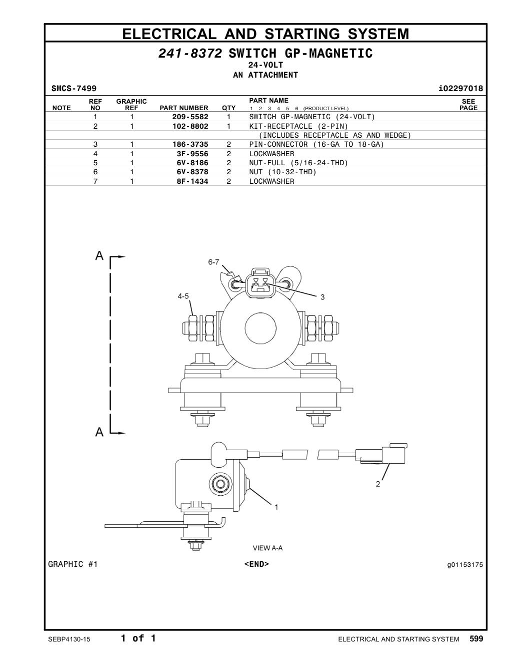209-5582 - SWITCH GP-MAGNETIC (24-VOLT)