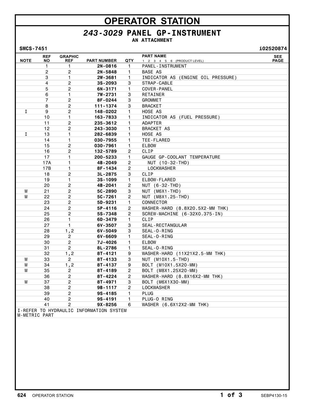 6N-3171 COVER-PANEL CAT parts manual diagram