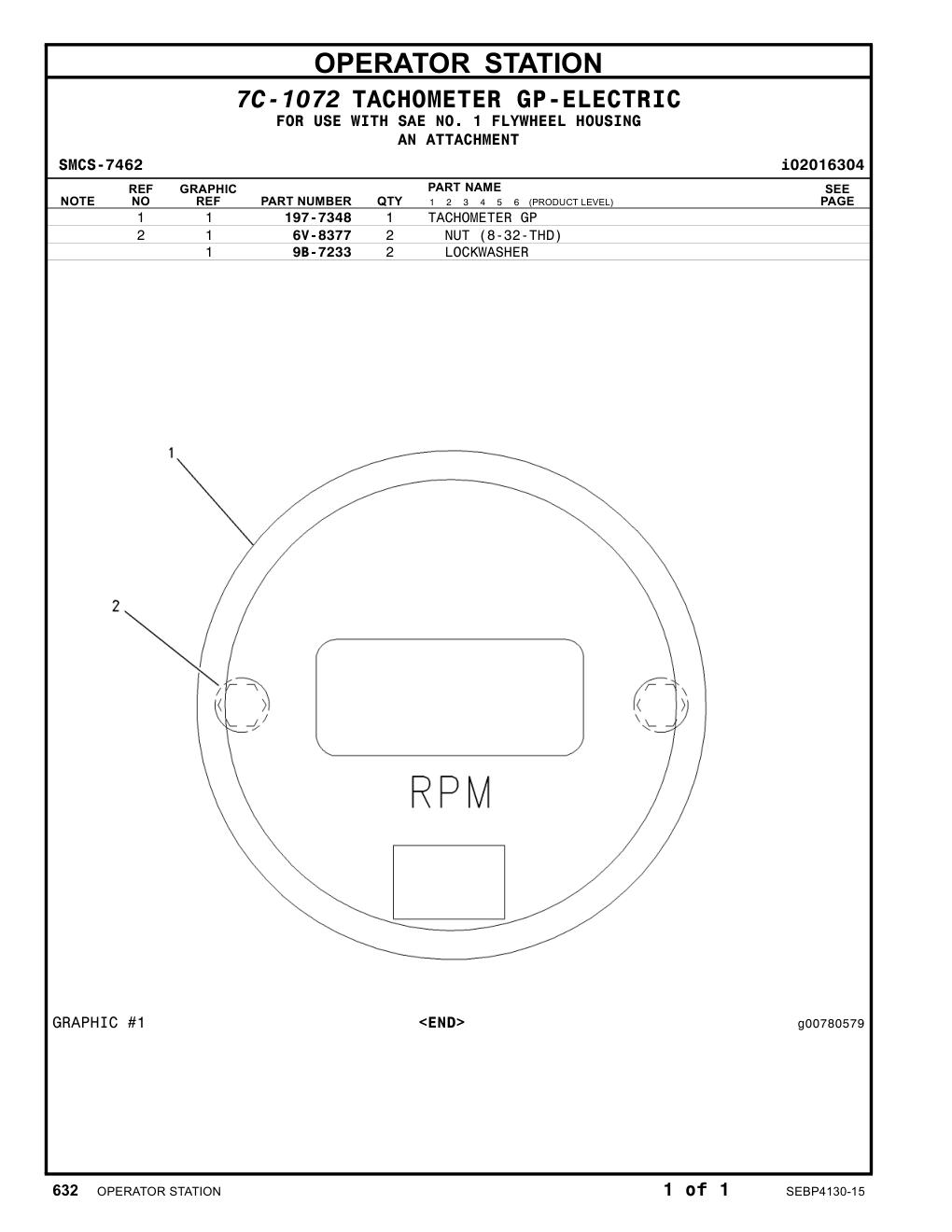 197-7348 - TACHOMETER GP