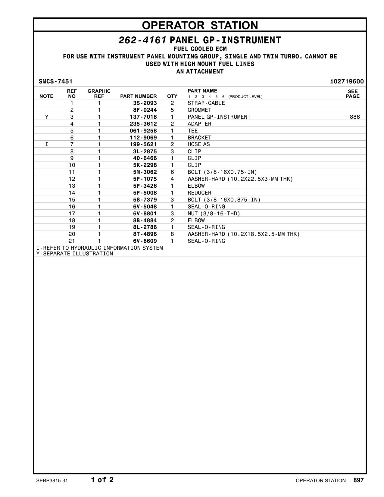 112-9069 BRACKET CAT parts manual diagram