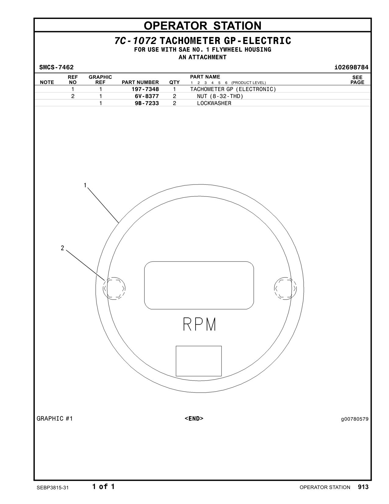 197-7348 - TACHOMETER GP