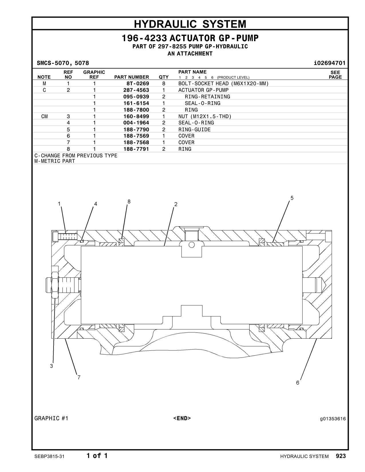 095-0939 RING-RETAINING CAT parts manual diagram