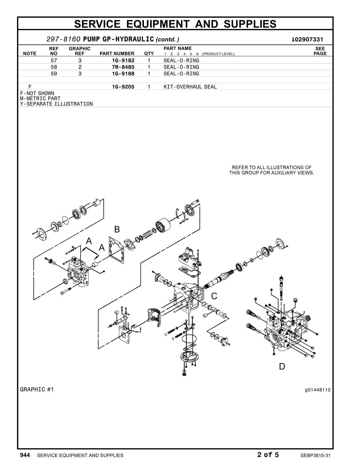 1G-9188 SEAL-O-RING CAT parts manual diagram