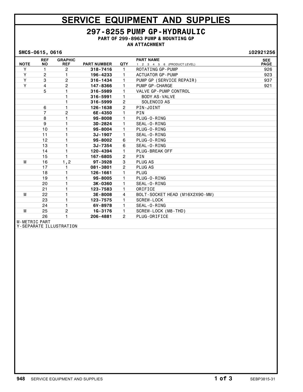 206-4881 PLUG-ORIFICE CAT parts manual diagram