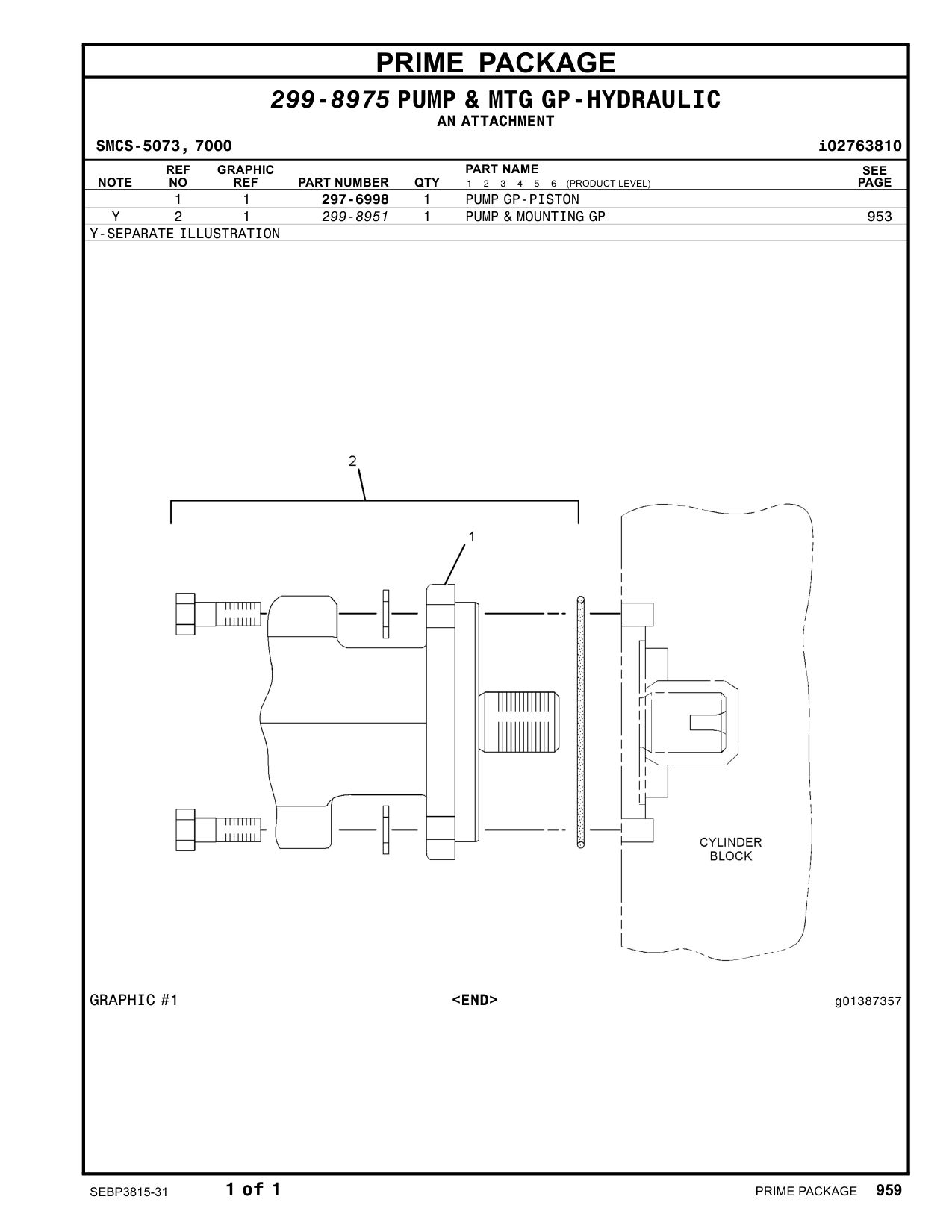 297-6998 - PUMPGP-PISTON