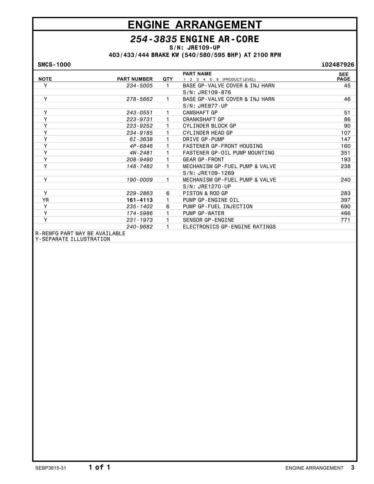 243-0551 - CAMSHAFT GP