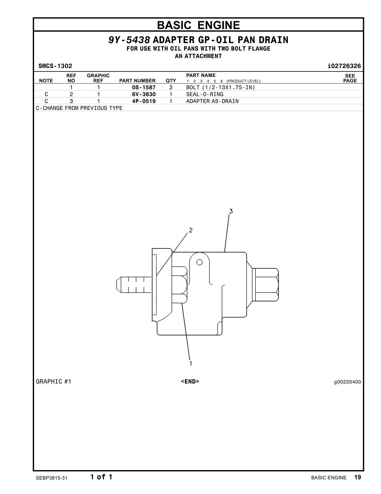 0S-1587 - BOLT (1/2-13X1.75-IN)