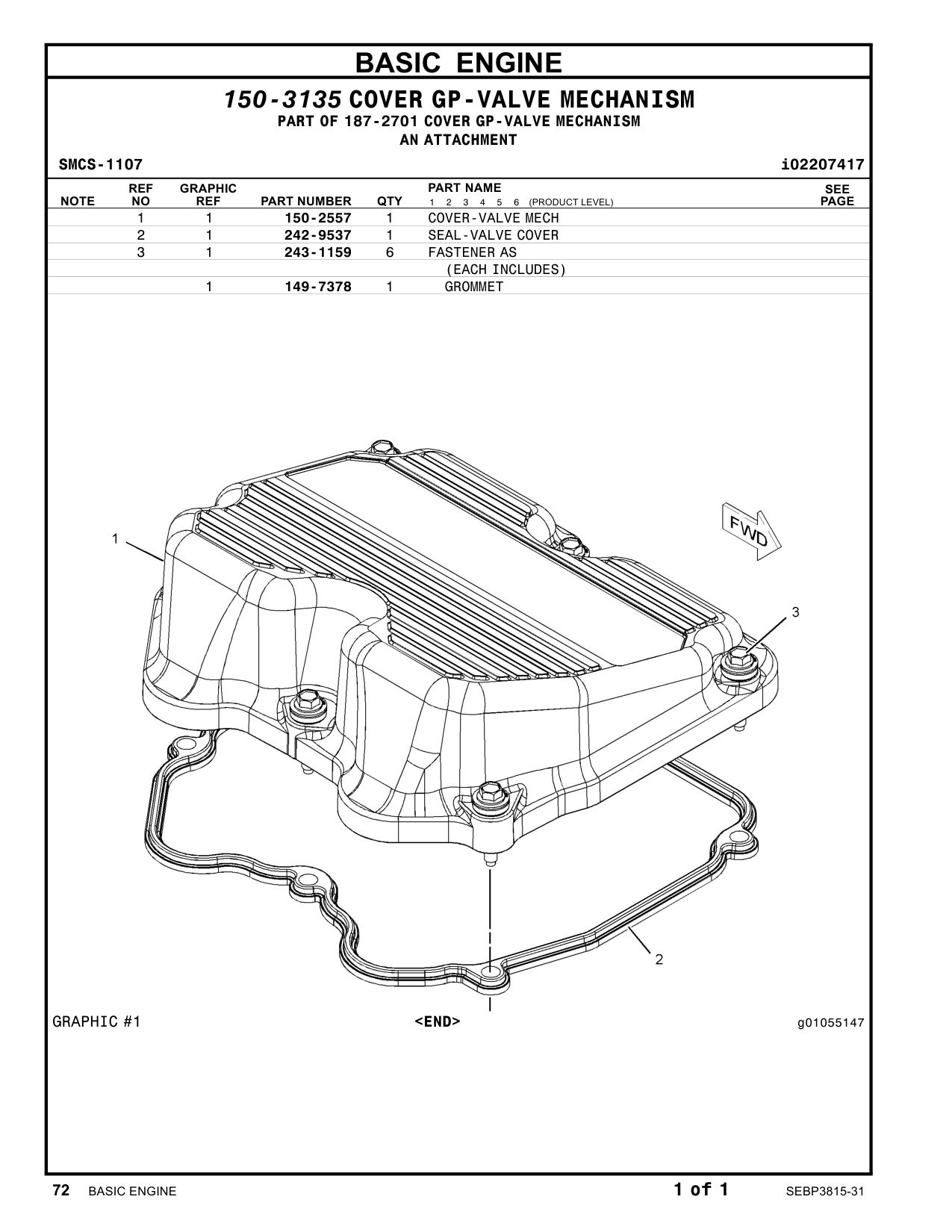 149-7378 GROMMET CAT parts manual diagram